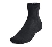 Under Armour Calcetines unisex de algodón para entrenamiento de adultos (3 pares), (001) Negro Negro Blanco, Large