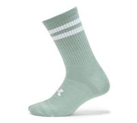 Under Armour Calcetines unisex Essential Crew para adultos, paquete de 6, (377) Hydro Green/Hydro Green/White, Medium