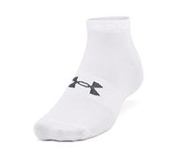 Under Armour Calcetines Unisex UA Essential de Corte bajo, Paquete de 3 Bajos, Blanco, L para Hombre