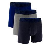 Under Armour 3-Pack Performance Cotton Boxer Brief, 6" Inseam, All-Day Comfort & Ultra-Soft Ropa Interior de Hombres, Midnight Navy-Core, XL (Pack de 3)