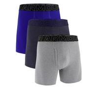 Under Armour 3-Pack Performance Cotton Boxer Brief, 6" Inseam, All-Day Comfort & Ultra-Soft Ropa Interior de Hombres, Midnight Navy-Core, XXL (Pack de 3)
