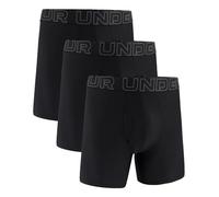 Under Armour Performance Tech Mesh 6-Inch Boxerjock Multi-Pack Ropa Interior de Hombres, Negro sólido-Paquete de 3 núcleos, XS