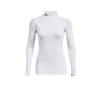 UNDER ARMOUR Camiseta de fitness para mujer ColdGear® Authentics Mockneck blanco | L