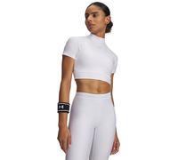 Under Armour HeatGear Crop Mock SS White/Halo Gray Camiseta de mujer L
