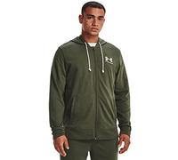 Under Armour Rival Terry-Cremallera Completa Tops de Forro Polar, (390) Marina Od Green/Onyx White, Large para Hombre