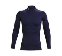 Under Armour CG Armour Comp Mock térmica con tecnología antiolor, Camiseta de Hombre con Cuello de Polo Ideal para Esquiar y Correr en Invierno, Azul (Midnight Navy), S