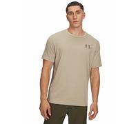 Under Armour Hombre Sportstyle Left Chest Short Sleeve, Camiseta de Manga Corta con Logo Suave y cómoda, Camiseta Deportiva Ligera y de Secado rápidoCity Khaki / / Taupe Dusk,SM
