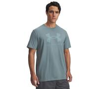 Under Armour Camiseta de Manga Corta con Logotipo Deportivo para Hombre, (587) Jasper Blue / / Serpentine, Small