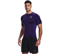 Under Armour Camiseta de Manga Corta para Hombre Armour Heatgear Compression Short-Sleeve, Lila (500)/Blanco, XL Alto