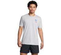 Under Armour Camiseta de Manga Corta para Hombre Freedom Flag Variation, (011) Mod Gray Medium Heather/Red, Medium