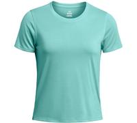 Under Armour Camiseta de Manga Corta para Mujer UA Launch, Radial Turquesa/Reflectante, S-M