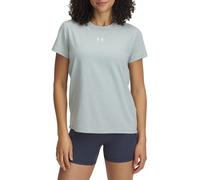 Under Armour Camiseta de Manga Corta UA Rival Core para Mujer, Verde sílice/Blanco, L