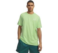 Under Armour Camiseta deportiva de manga corta para hombre, (712) Lumos Lima/Blanco, Medium