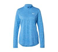 Under Armour Mujer Tech Half-Zip Twist, Camiseta de Gimnasia de Manga Larga Suave y Transpirable, Sudadera Deportiva con 1/2 Cremallera y tecnología antiolorBlue Atlantis / / White,LG