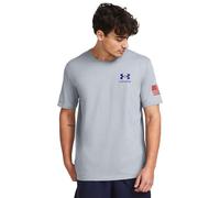 Under Armour Men's New Freedom Flag T-Shirt, (038) Steel Medium Heather/Red/Royal, Medium