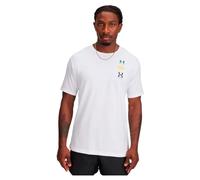 Under Armour - Camiseta para Hombre con Logo Evolve 60/40, Blanco/Azul Marino/Azul Marino Mediano, XXL