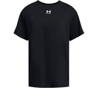 Under Armour Camiseta para mujer Campus Oversize SS, negro y blanco, L