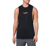 Under Armour Camiseta sin mangas Project Rock para hombre, (001) Negro / Blanco / Rojo Racer, X-Large