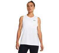 Under Armour Camiseta sin mangas Tech para mujer, (100) Blanco / Negro, S