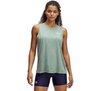 Under Armour Camiseta sin Mangas Tech Twist para Mujer, (348) Verde sílice/Blanco, M