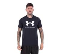 Under Armour Camiseta UA Sportstyle para Hombre con Logotipo actualizado, Negro y Blanco, L