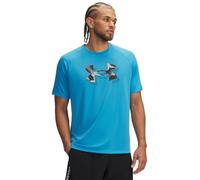 Under Armour Camiseta UA Tech Print Fill para Hombre y Hombre, Azul éter/Negro, L