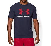 Under Armour CC Sportstyle Logo Camiseta de Manga Corta, Hombre, Azul (Midnight Navy/Red), M