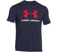 Under Armour CC Sportstyle Logo Camiseta de Manga Corta, Hombre, Azul (Midnight Navy/Red), M