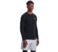 Under Armour CG Armour Fitted Crew, camiseta Hombre, Negro (Black / White) , XL