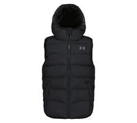 Under Armour Chaleco Acolchado Pronto Colourblock para Niño con Capucha y Tecnología UA Storm - Bodywarmer Ligero Repelente al Agua, Chaleco de Cierre Completo, Negro, 12-13 años