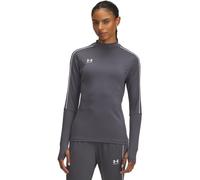Under Armour Challenger Midlayer para Mujer, Camiseta de Manga Larga Suave y cómoda con Orificios para los Pulgares, Sudadera Deportiva para Entrenamiento y Actividad físicaCastlerock / / White,SM