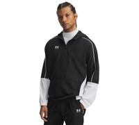 Under Armour Challenger Warmup Jacket Chaqueta Deportiva Repelente al Agua para Calentamiento y Entrenamiento, Chaqueta Ligera de fútbol cómoda y Transpirable con Media Cremallera.Black / / White,MD