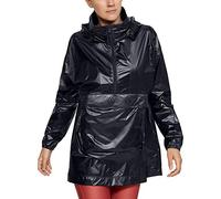 Under Armour Chaqueta de entrenamiento para mujer Unstoppable Best Woven con media cremallera, color negro, plata, XS