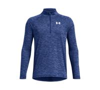 Under Armour Chaqueta Tech texturizada con cremallera de 1/2 para niños, Azul tecnológico/blanco, L