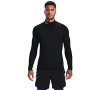 Under Armour ColdGear Mock ajustado para hombre, (002) Negro / Blanco, Medium