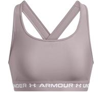 Under Armour Crossback Mid Impact Sports Bra Sujetador, Opaco, Gris Tetra/Gris Tetra/Blanco, L para Mujer