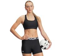 Under Armour UA Crossback Mid Bra Sostén deportivo para mujer, sujetador top con espalda cruzada y copas extraíbles, color negro/negro/gris azabache