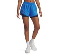 Under Armour Damen Fly by 2In1 Short Laufbekleidung Laufshorts Blue Atlantis/Washed Navy - Blau M