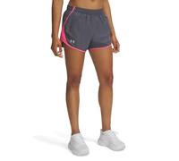 Under Armour Pantalón corto Fly-By 3 pulgadas Mujer XL Gris/plateado