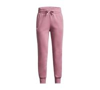 Under Armour Girls' Standard Rival Fleece Joggers, (697) Pink Elixir / / White, Large