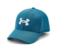 Under Armour Gorra Blitzing para hombre con ajuste elástico, (499) Azul Wham / Blanco, Talla S/M