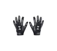 Under Armour Guantes de fútbol F9 Nitro para niños, (001) Negro/Castlerock/Plateado Metálico, Small