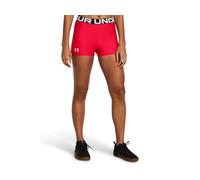 Under Armour HeatGear Armour Shorty - Pantalón corto deportivo para mujer, Rojo/Blanco, XS