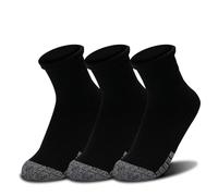 Under Armour Heatgear - Calcetines unisex de compresión de tela antiolor, 3 unidades, con tecnología de enfriamiento, secado y soporte para el arco