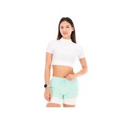 Under Armour HeatGear Crop Mock L Blanco