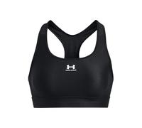 Under Armour Heatgear Mid Padless Shirt, Sujetador Deportivo para Mujer, Negro, S