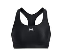 Under Armour Heatgear Mid Padless Shirt, Sujetador Deportivo para Mujer, Negro, S