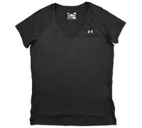 Under Armour Heatgear Mujer Fitness Jogging Deporte Camisa Cuello Pico Negro XS