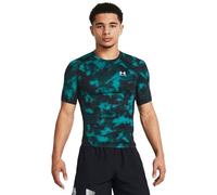 Camiseta de hombre Under Armour HeatGear Printed Short Sleeve T-Shirt - Blanco, Turquesa XL
