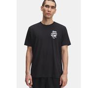 Under Armour Hombre 60/40s Sports Wordmark Short Sleeve, Camiseta de Manga Corta en Suave Tejido Mixto de algodón, Camiseta Deportiva para el Gimnasio y Ropa informalBlack / / White,LG